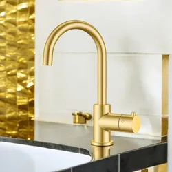 ברז זהב לבר תת כיורי חם קר Dragon Gold