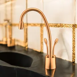 ברז זהב ברונזה לבר תת כיורי חם קר סטיקים