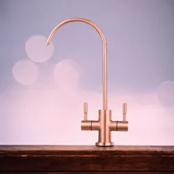 ברז ברבור מיני ברונזה כפול