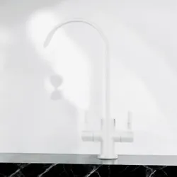 ברז ברבור מיני לבן כפול