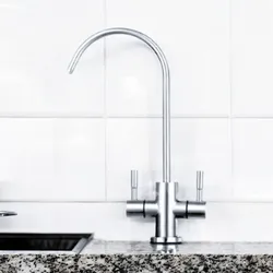 ברז ברבור מיני ניקל כפול